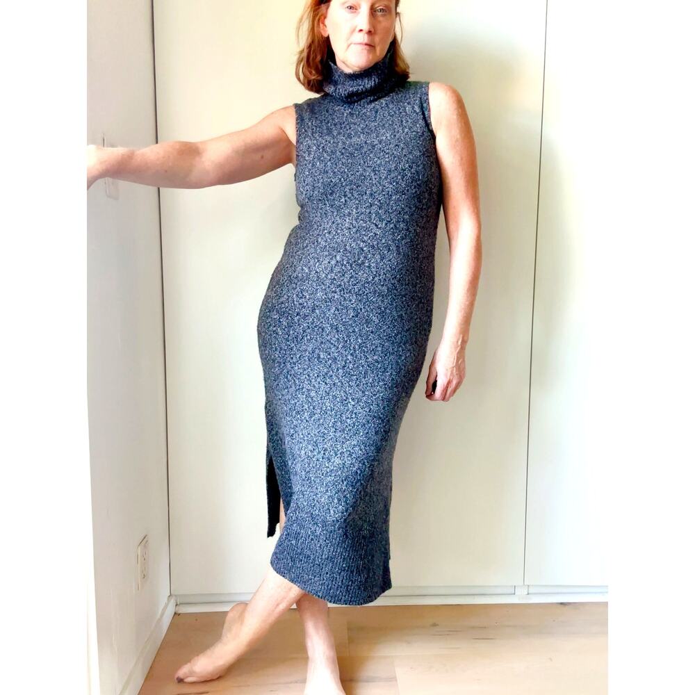 Rachel Rachel  Turtleneck sweater dress Size XS Midi Gray Fall Fashion Staple